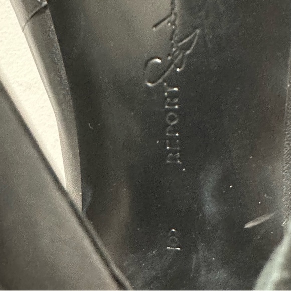 Report Signature Targee Black Fringe Platform Leather Pumps Size 8 - Picture 11 of 16